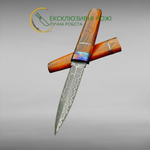 ПУЛЬСАР авторський ніж ручної роботи майстра Fomenko Knifes, сталь К390 в нержавіючому дамаску, 61-62 HRC